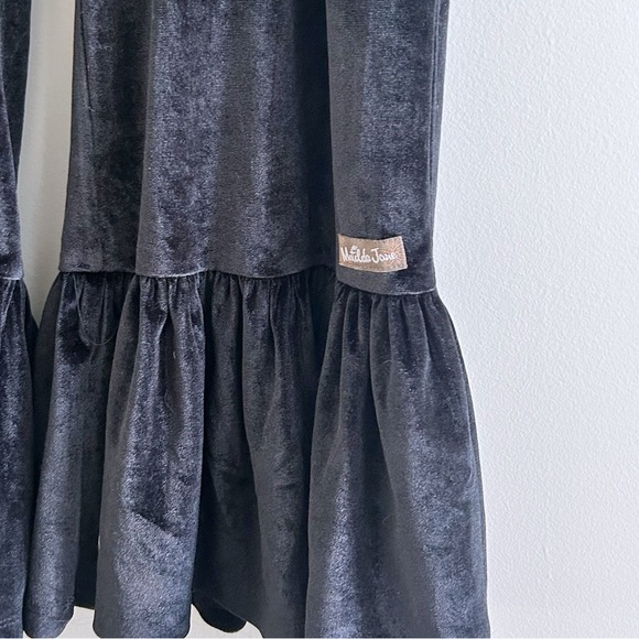 NEW Matilda Jane Holiday Best Big Ruffle Crop Velour Pant Women's Small Black - Picture 3 of 7